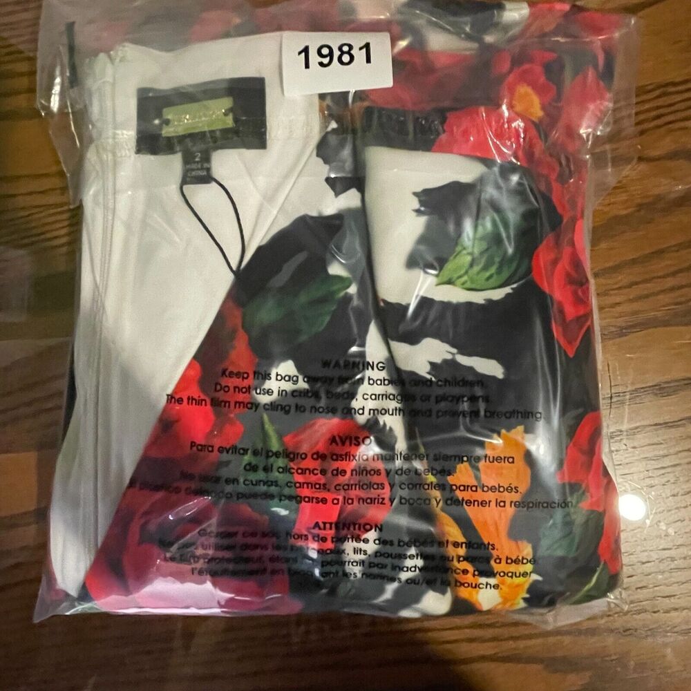 Alexia Admor Womens Dress 2 Red Green Floral V Neck Sheath Sleeveless Lined New - Picture 14 of 14